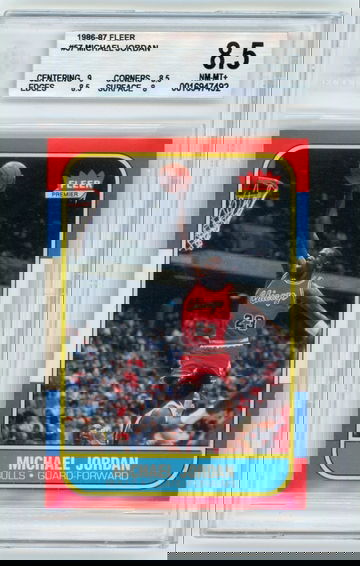 MICHAEL JORDAN 1986-87 Fleer Rookie #57 BGS 8.5