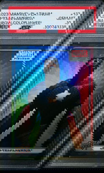 2023 Upper Deck Marvel Platinum Captain America Rainbow Color Wheel PSA 10