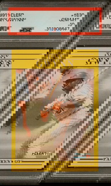 1991 Fleer #529 Tony Gwynn PADRES HOF - PSA 10 GEM MINT