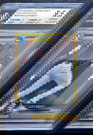 LUIS ROBERT 2018 BOWMAN CHROME DRAFT GOLD RAFRACTOR#BDC188