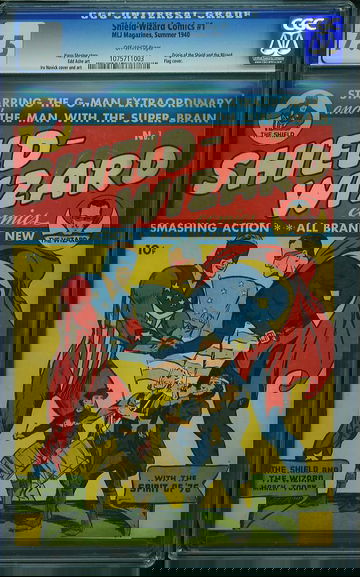 SHIELD-WIZARD COMICS #1, CGC 7.5 VF-