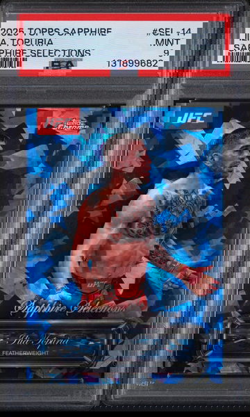 2025 Topps Chrome Sapphire UFC Sapphire Selections Ilia Topuria #SEL-14 PSA 9