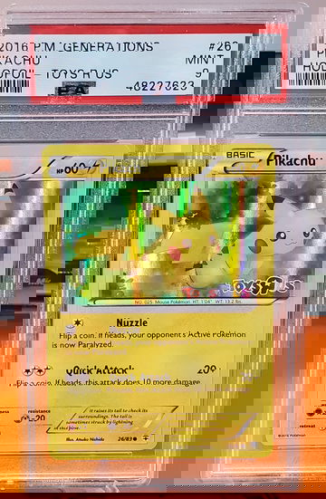 2016 Pokemon Generations Pikachu Holo Toys R Us PSA 9