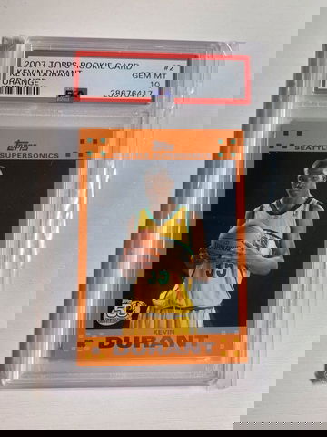 2007 Kevin Durant Topps Rookie Card Orange PSA 10