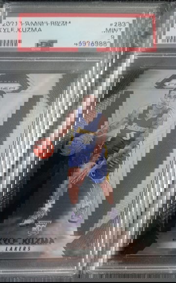 Kyle Kuzma 2017-18 PRIZM ROOKIE #283. PSA 9. RC Los Angeles Lakers