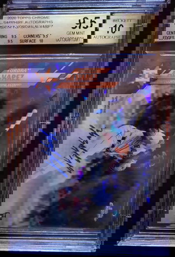 2020 Topps Chrome Sapphire Yordan Alvarez Autograph RC BGS 9.5