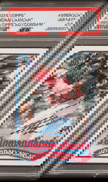 2024 Topps 1989 Autograph Jordan Lawlar #89BAJLA RC PSA 8.5