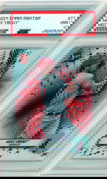 2023 Topps Pristine #27 Mike Trout Red Refractor PSA 9 MINT!