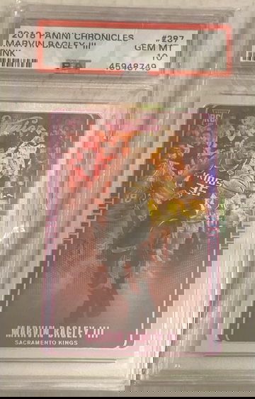 2018-19 Panini Chronicles Studio Marvin Bagley III Rookie Pink Parallel PSA 10