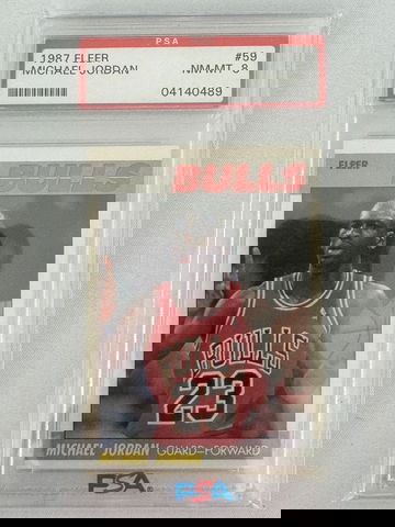 1987 fleer michael jordan psa 8