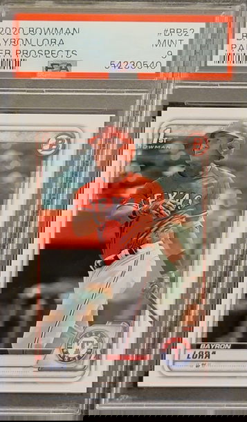 2020 Bowman #BP52 Bayron Lora PAPER PROSPECTS PSA 9