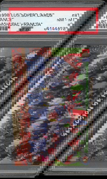 1998 Los Super Cards Del Mundial Francia World Cup France PSA 8 Zidane Deschamps Djorkaeff POP 1