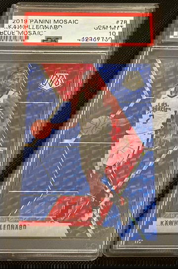 Kawhi Leonard 2019 Mosaci Blue #22/99 PSA 10