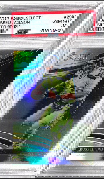 2017 Panini Select Russell Wilson Field Level Silver Prizm PSA 10