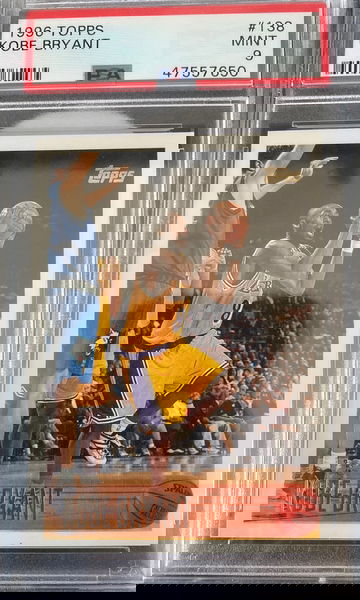 Kobe Bryant 1996 topps rookie psa 9