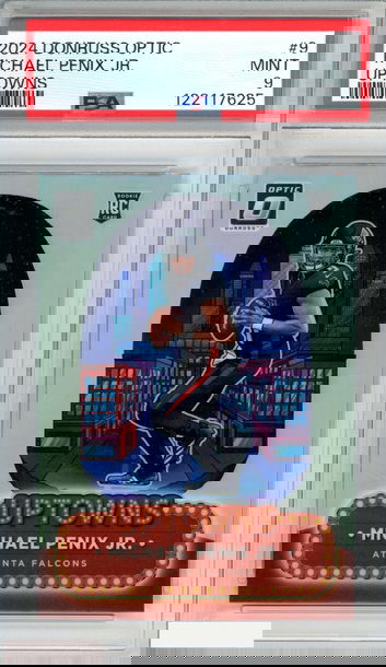 2024 PANINI DONRUSS OPTIC UPTOWNS MICHAEL PENIX JR #9 ROOKIE RC PSA 9 MINT