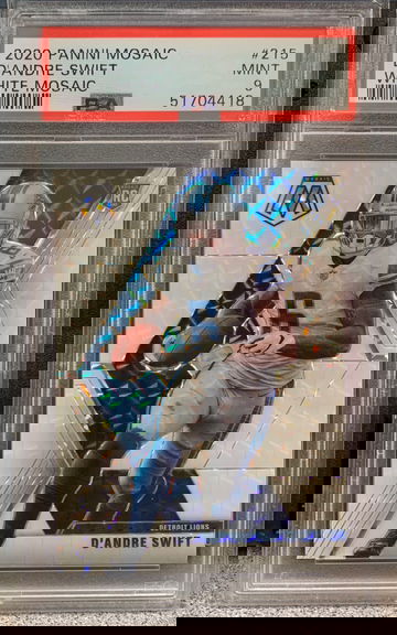 2020 Mosaic D’andre Swift PSA 9 white Prizm /25 rc rookie Deandre Detroit Lions