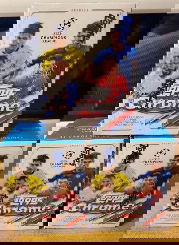 2020-21 Topps Chrome Champion's League Soccer UEFA Lot of 3 blasters