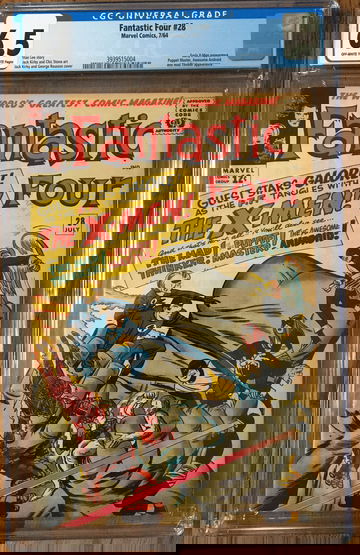 Fantastic Four #28 (1964) CGC 6.5 -- O/w to white pages; early X-Men appearance