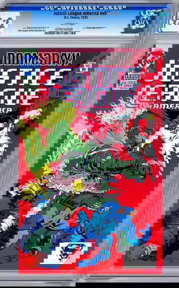 JUSTICE LEAGUE AMERICA #69 CGC 9.2 *DOOMSDAY BATTLES JLA* DEATH OF SUPERMAN 1992