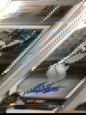 Alek Thomas bowman chrome auto bgs 9.5 