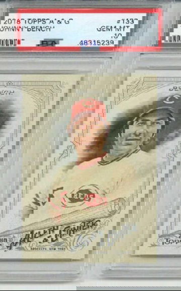 2018 TOPPS ALLEN & GINTER #133 JOHNNY BENCH CARD REDS PSA 10 LOW LOW POP