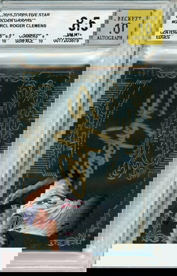 2015 TOPPS FIVE STAR GOLDEN GRAPHS ROGER CLEMENS #GGRCL BGS 8.5 AUTO 10