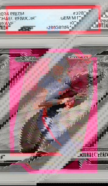 2024 Panini Prizm Michael Penix Jr Pink Wave Rookie RC #378 PSA 10