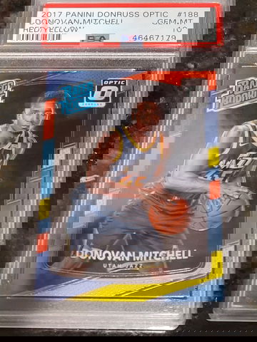 2017 Panini Donruss Optic Donovan Mitchell RED/YELLOW PSA 10