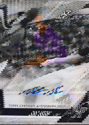 2021 Bowman Platinum Zac Veen #TOP-36 Ice Pattern Foilboard Autograph 20/50