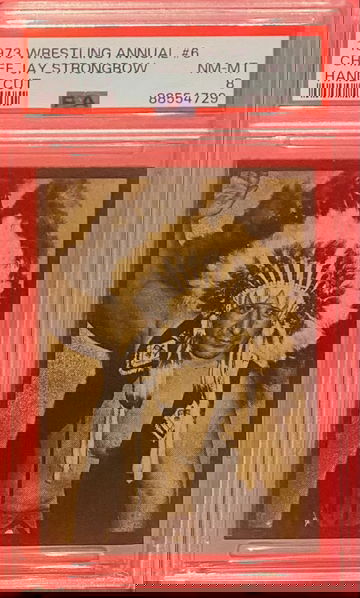 1973 Wrestling Annual #6 - CHIEF JAY STRONGBOW - PSA 8 - Gorgeous Vintage HOF