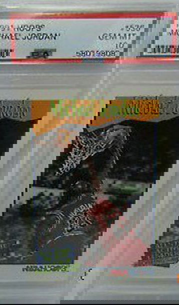 1991 Hoops All Time Active Leader Scoring Avg Average 536 Michael Jordan Chicago Bulls PSA 10 Gem Mint