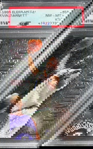 1996 Fleer Metal #58 KEVIN GARNETT PSA 8.5 NM-Mint+  Minnesota TIMBERWOLVES HOF