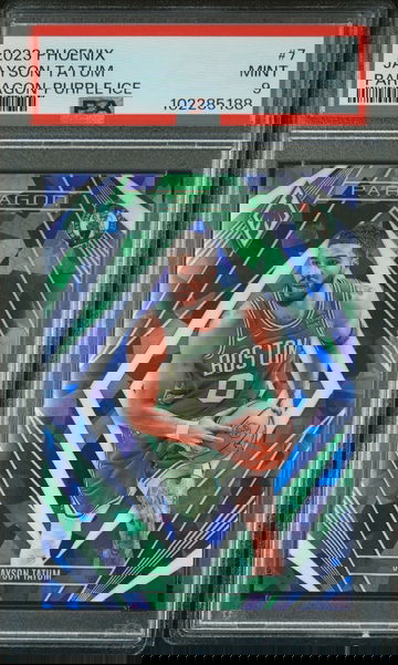 2023 Phoenix Jayson Tatum Paragon - Purple Ice PSA 9