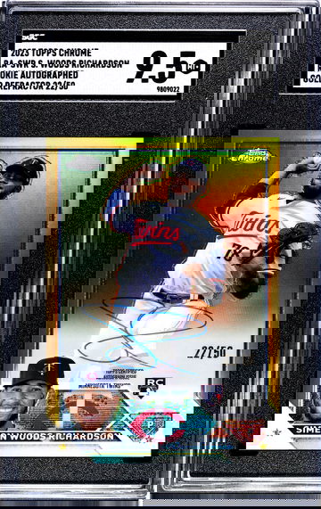 2023 Topps Chrome RA-SWR S. Woods Richardson Rookie Autographed Gold Refractor 22/50