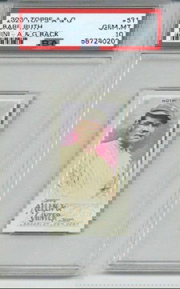 2020 TOPPS ALLEN & GINTER MINI A & G BACK BABE RUTH CARD YANKEES PSA 10