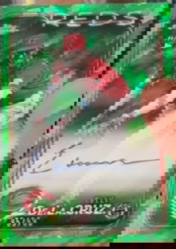 2024 Topps Chrome Sapphire Elly De La Cruz Green Refractor Auto /99