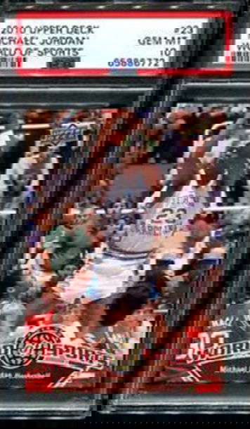 2010 Upper Deck UD World of Sports 23 Michael Jordan University of North Carolina UNC Tar Heels PSA 10 Gem Mint