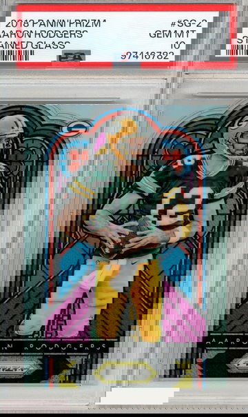 2018 PANINI PRIZM STAINED GLASS AARON RODGERS #SG-2 PSA 10 GEM MT