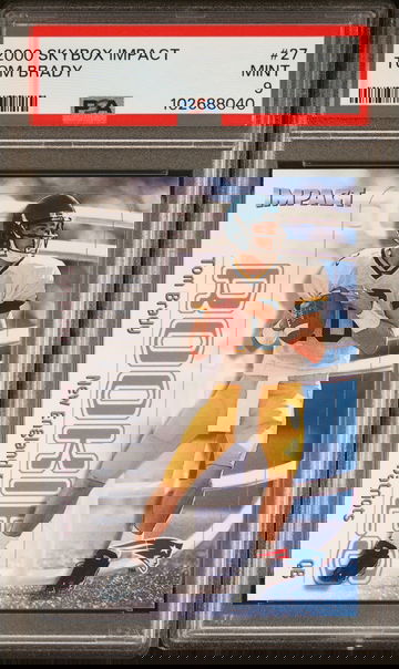 2000 Skybox Impact Rookies Tom Brady #27 PSA 9