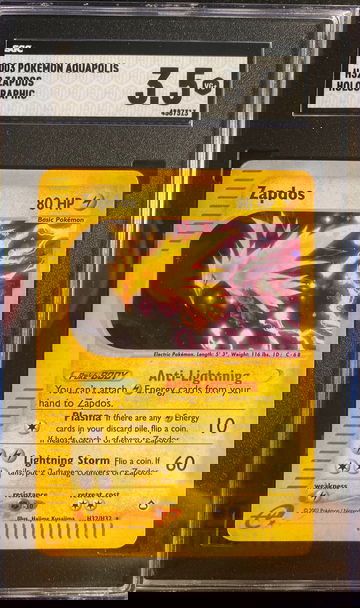 2003 Pokémon aquapolis H32 Zapdos Holo holographic 3.5 VG+