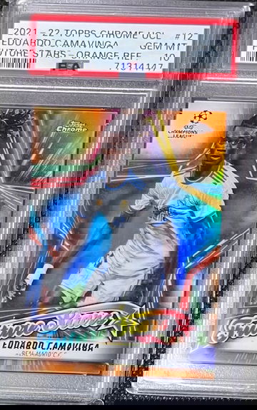 2021-22 Topps Chrome UEFA Eduardo Camavinga Future Stars /25 PSA 10