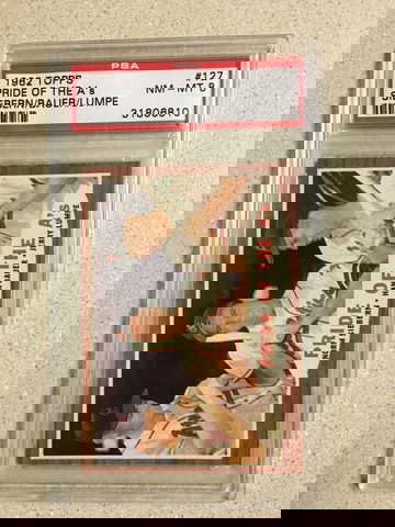 1962 Topps #127 Pride Of The As PSA 8 NM-MT SIEBERN BAUER LUMPE ATHLETICS 