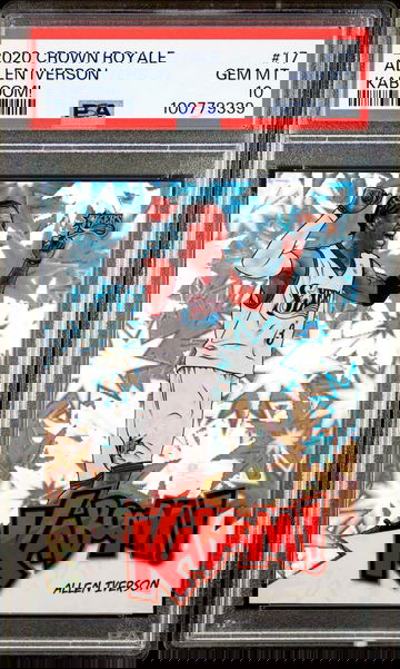 2020 Allen Iverson Panini Crown Royale Kaboom Vertical Holo PSA 10 #17 KABOOM! SP