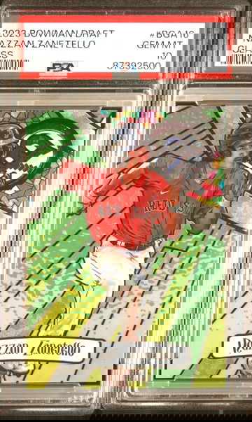 2023 Bowman Draft Glass #BGA 16 Nazzan Zanetello PSA 10 