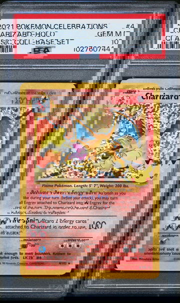 2021 Pokemon Celebrations Classic Collection Holo Charizard #4 PSA 10