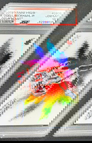 2019 Odell Beckham JR Panini Prizm Color Blast Rainbow PSA 10 #CB-OB OBJ SP Colorblast