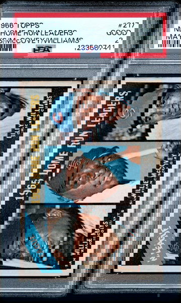 1966 Topps Billy Williams/Willie Mays/Willie Mccovey #217 PSA 2