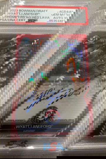 2023 Bowman Draft Wyatt Langford Red Lava Auto