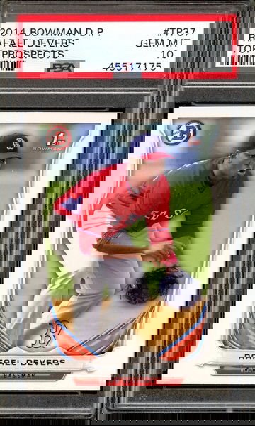 RAFAEL DEVERS RC PSA 10 2014 BOWMAN DRAFT PICKS TOP PROSPECTS 1ST #TP 37 RED SOX